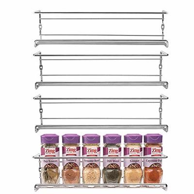 Mulush Bamboo Spice Rack Tray - 64 Jars Spice Drawer Organizer for Kitchen  Cabinets Storage and Organization