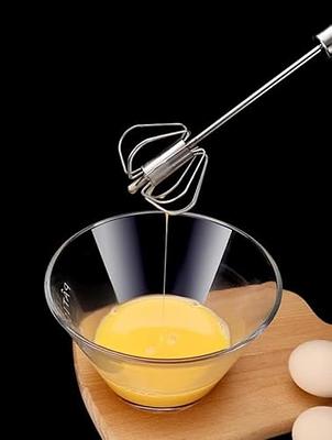 Semi-Auto Eggs Whisk Stainless Steel Egg Beater Rotary Whisk
