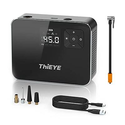 ThiEYE Tire Inflator Portable Fast Air Compressor 120 PSI Cordless Tire Pump  w/Pressure Gauge, Small Electric Bike Air Pump w/Digital LCD Screen & LED  Light for Car/Bicycle/Motorcycle/Truck/Ball - Yahoo Shopping