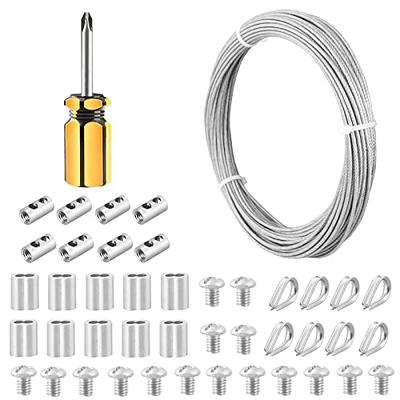 Abimars Wire Rope Kit, 65ft (5/64 inch), 304 Stainless Steel Wire