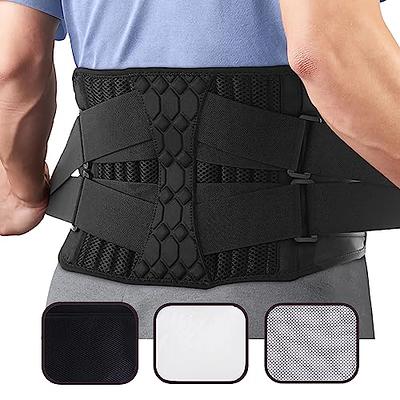 AVESTON Back Brace for Lower Back Pain Relief 6 ribs Belt with Lumbar Pad  Support for Men/Women Light Thin Orthopedic Rigid Adjustable Brace  Herniated