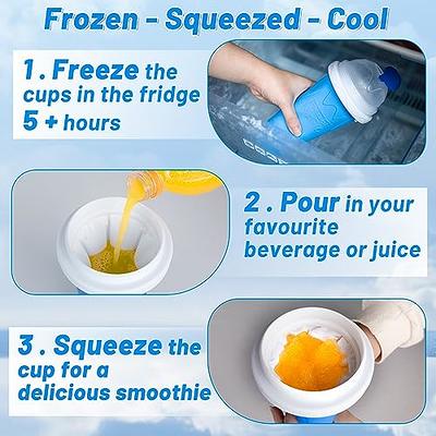 Quick Frozen Smoothies Cups Slushy Ice Cream Maker Milkshake Cooling Cup  Silicone Squeeze Slushy Cup DIY Homemade Freeze Drinks