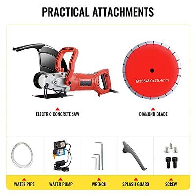 VEVOR Electric Concrete Saw, 12 in, 1800 W 15 A Motor Circular Saw Cutter  with Max.