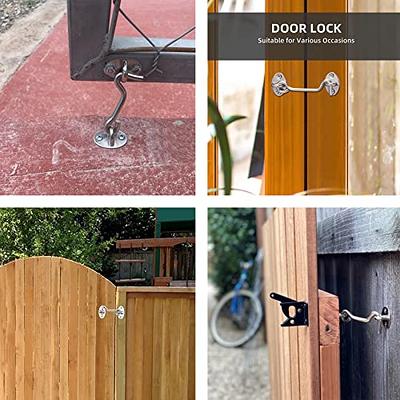 Angoily 1 Set Barn Door Lock Hooks Screen Door Hook and Eye Latch Sliding  Lock Wooden Door Sliding Doors