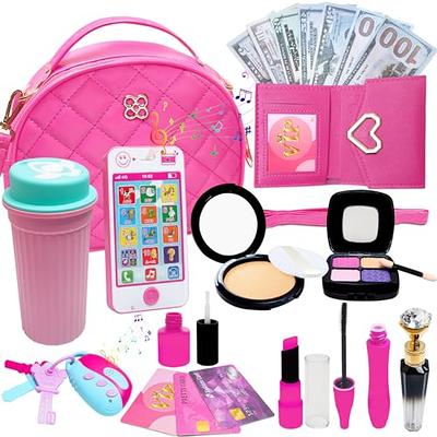 Kids Makeup Kit Girls Purse - 17PCS Cute Pretend Cosmetics Mini Bag Toy  Cell Phone Wallet Money Credit Card Accessories Kit Gifts Baby Girl Toddler  - Walmart.com