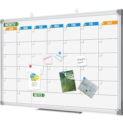  DOLLAR BOSS Whiteboard Calendar with Black Wood Frame, 16 x  12 Hanging Magnetic Dry Erase White Board Monthly Calendar Planning Board  for Wall : Office Products