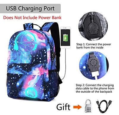 Cool Backpacks for Teens Boys, Midlle/High Kids School Bags with USB Charger Port