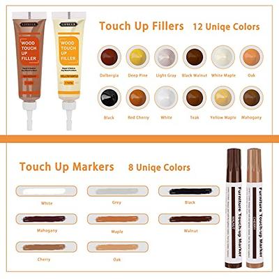 Wood Touch up Markers and Wax Sticks 12 Piece for Repairing 