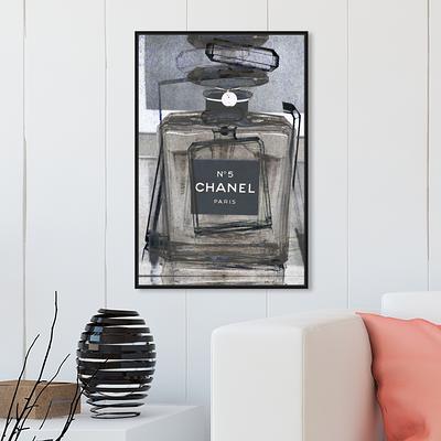 Oliver Gal 'Tiffy Cat ' Fashion and Glam Wall Art Framed Canvas Print  Perfumes - Black, Blue - Yahoo Shopping