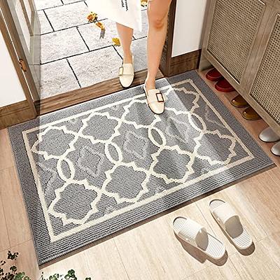 FONEYI Indoor Door Mat, Front Back Door Mat 20 x 32 Non-Slip Rubber  Backing Door Rug, Machine Washable Entry Rug, Low Profile Absorbent Dirt  Trapper