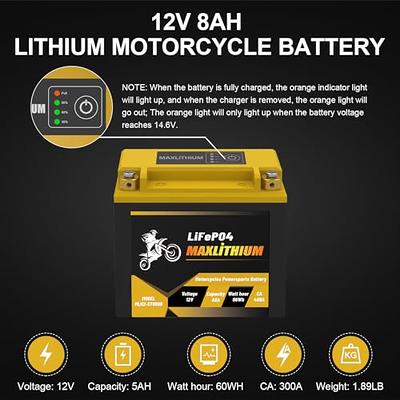 YTX14-BS and YTX12-BS Lithium Motorcycle Battery