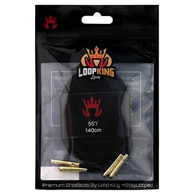 Loop King Laces 1 Pair Luxury Leather Shoe Laces with Gold Tips