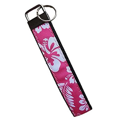 Handmade hot pink light durable Hawaiian hibiscus wristlet, tropical flower  car lanyard id holder, Julie Ng Studio (pink) - Yahoo Shopping