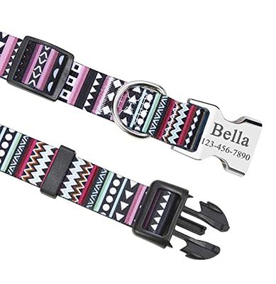Basic Nylon Dog Collar, Adjustable for Small, Medium, Large pet and Puppies  Accessories, Cute Colors for Male, Female, boy, Girl, Puppy (Large, Purple)  