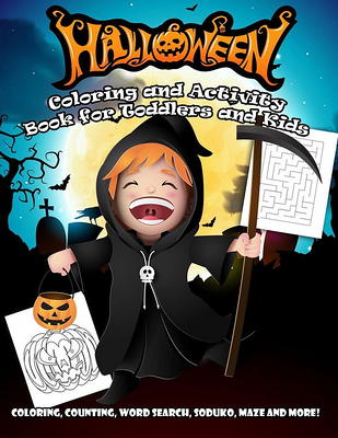 Halloween Activity Book Coloring Mazes Sudoku Word search Find