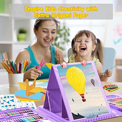POPYOLA popyola art supplies, deluxe wood art set for artist, various painting  supplies, including crayons, colored pencils, oil past