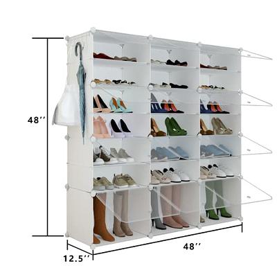 HOMICKER Shoe Storage,48 Pairs Shoe Rack Organizer for Closet Shoe Cabinet  with Door Shoe Shelves