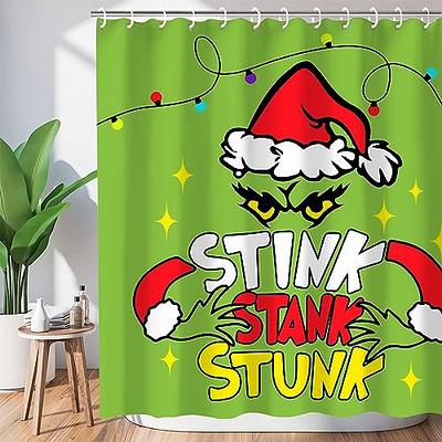 Grinch Christmas Christmas Shower Curtain for Bathroom Waterproof