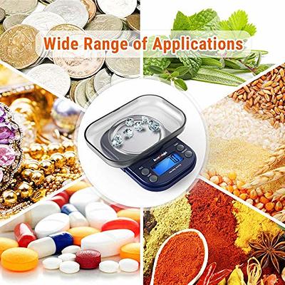 Small Gram Scale, Digital Kitchen Food Scale for Food Ounces and Grams,  500g by 0.01g Accurate, MEIYA Multifunction Digital Scale for  Jewelry/Baking