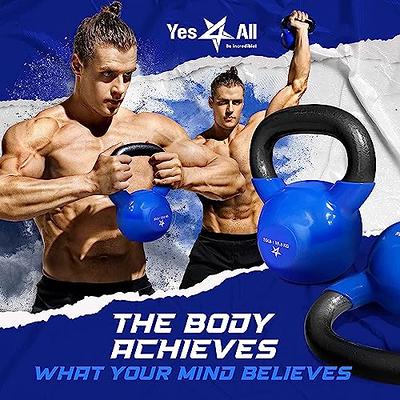 Yes4All 2-20kg Neoprene Coated Cast Iron Kettlebell, Kettle Bell Weight  Sets for Home Gym Fitness & Weight Training - Multicolor Kettlebells