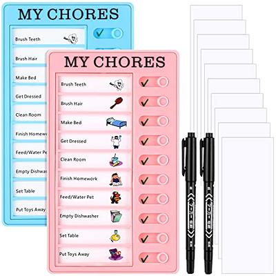 Leitee 2 Pieces Chore Chart for Kids Adults Checklist Board Detachable  Message Board to Do List