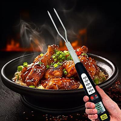 Digital Instant Read Food Temperature Probe Meat Thermometer Fork