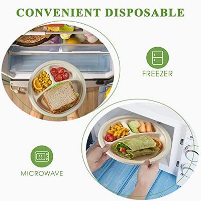 Vplus 150 Pack Compostable Disposable Paper Plates 10 inch Super