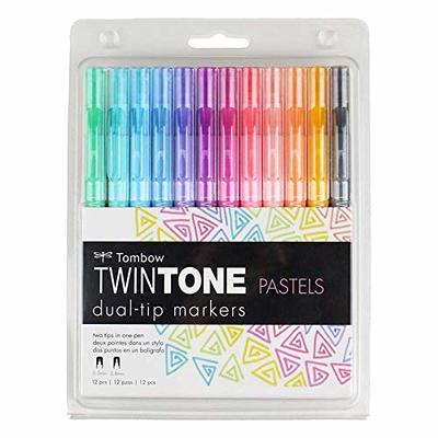 American Crafts Dual-Tip 48 Sketch Markers and 3 Colorless Blenders