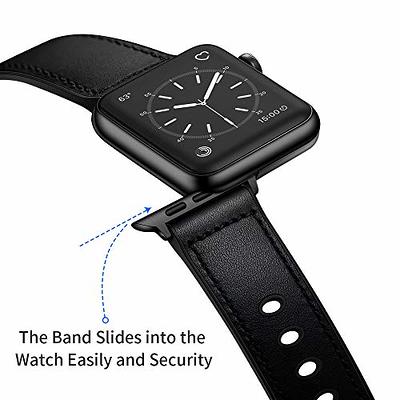 Genuine Leather Apple Watch Band Strap for iWatch Series 9 8 7 6 5