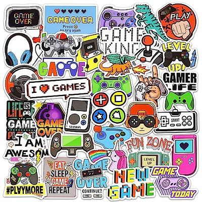 DETICKERS Gaming Stickers for Boys 8-12 Video Game Stickers Pack