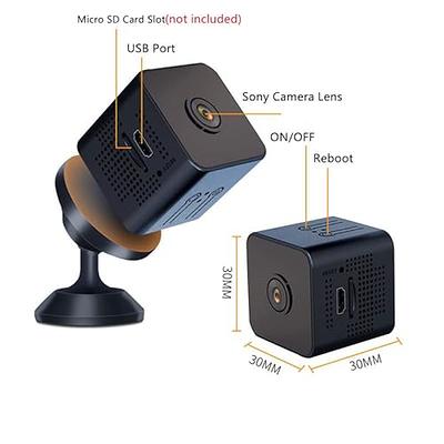  Mini Spy Camera 1080P Hidden Camera - Portable Small HD Nanny  Cam with Night Vision and Motion Detection - Indoor Covert Security Camera  for Home and Office - Hidden Spy Cam 