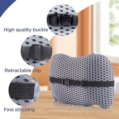 Memory Foam Lumbar Support Back Cushion Pillow Balanced Firmness for Lower  Back Pain Relief - Ideal Back Pillow for Office Chair,Car Seat, Recliner,  Bed 