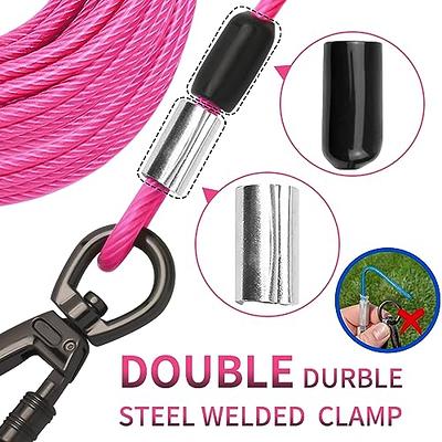 Petbobi Dog Runner for Yard 50FT, Dog Tie Out Cable for Camping