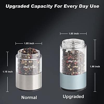 Usb Rechargeable Electric Salt And Pepper Grinder Set, Stainless Steel Pepper  Grinder Refillable,adjustable Coarseness