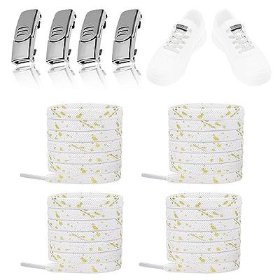 CooBigo 1 Pair Elastic Shoe Lace No Tie Shoelace Tieless Bungee Lace for  Sneaker Running Shoe Stretch Shoe String Lace Lock Replacement - 47 Inch
