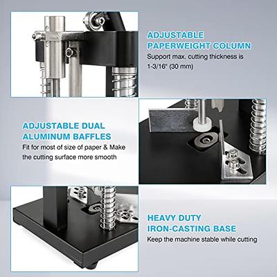 Corner Rounder Cutter Manual Corner Rounder Paper Punch Cutter with R6mm  R10mm Interchangeable Dies for Heavy Cardstock, Plastic, Aluminum Sheet