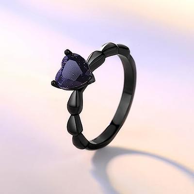 Yellow Chimes Rings for Women Stainless Steel Black Band Style Ring for  Women and Girls