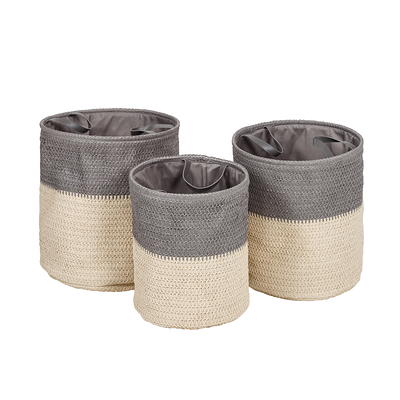 Honey-Can-Do 7-Piece Split Willow Woven Bathroom Storage Basket Set