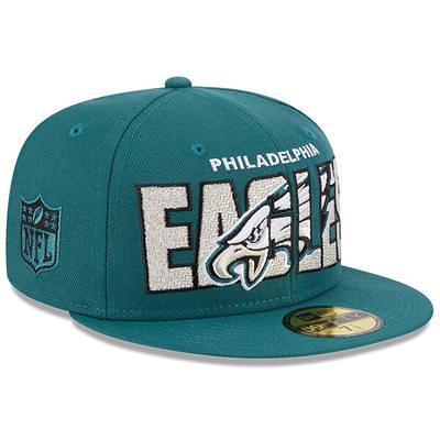 Men's New Era Midnight Green/Black Philadelphia Eagles 2021 NFL Sideline Road 59FIFTY Fitted Hat