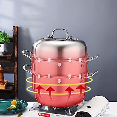 64 qt. Aluminum Cooking Stock Pot with Basket for Steaming Tamales
