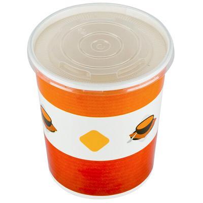 Disposable White Paper Soup Containers With Lids, Perfect For Hot