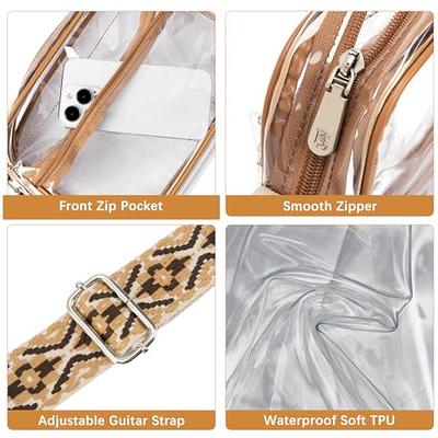 Women Stadium Approved Clear Crossbody Bag with Guitar Strap