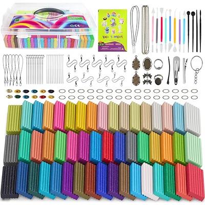 Polymer Clay 50 Colors, Modeling Clay for Kids DIY Starter Kits, Oven Baked  Model Clay, Non-Toxic, Non-Sticky,With Sculpting Tools, Gift for Children