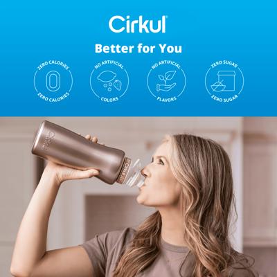 Cirkul Kids 12oz Stainless Steel Bottle & Comfort Grip Lid W/2