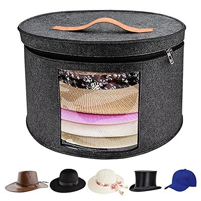 Hat Case for Travel Hat Box Hat Storage Fedora Hat Box Organizer