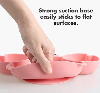 Baby Feeding Set, Silicone Baby-Led Weaning Supplies, Baby Suction Plates  and Bowls, Self-Eating Toddler Plates Set, 5pcs Set Plates Bowls Bibs Spoon  Fork (Pink) - Yahoo Shopping