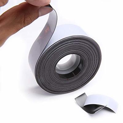 1 Inch Wide x 100 Feet Long Sticky Magnetic Strip for DIY, Arts and Crafts,  Cosmetics, Easy to Cut and Flexible Magnetic and Adhesive Tape Roll for  Fridge Door, Whiteboard