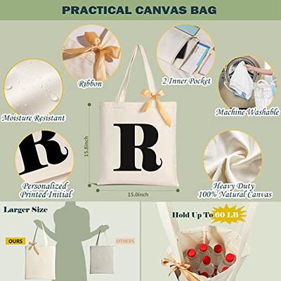 Monogrammed Canvas Makeup Bag - Personalized Brides