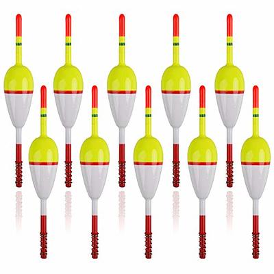 Dr.Fish 10 Pack Cigar Fishing Bobbers Weighted Snap-on Floats EVA Foam  Fishing Corks Floaters Bass Trout Crappie Panfish Fly Sea Boat Fishing Red  Yellow - Yahoo Shopping