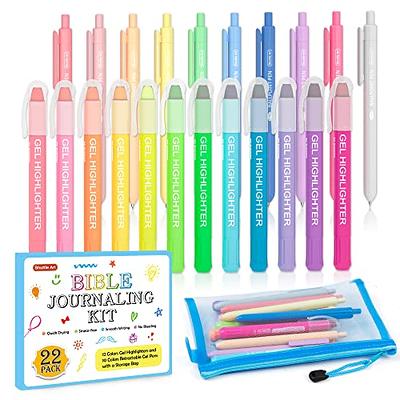 Shuttle Art Bible Highlighters and Pens No Bleed, 22 Pack Bible Journaling  Kit, 10 Colors Gel Highlighters and 12 Colors Fineliner Pens with a storage  bag, Bible Markers No Bleed Through - Yahoo Shopping